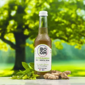 NaturalBoom Green Tea & Ginger – Mental Drink (Glass Bottles)